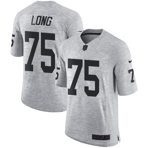 Nike Raiders #75 Howie Long Gray Men's Stitched NFL Limited Gridiron Gray II Jersey - Click Image to Close